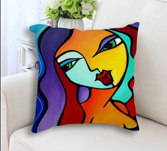 New Decorative Cushion oil painting Cotton Linen Pillow