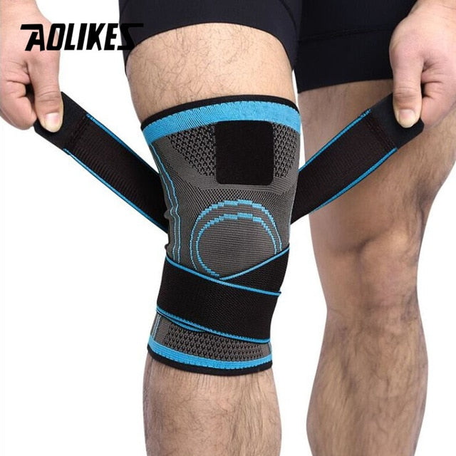 AOLIKES 1PCS Knee Support Professional Protective Sports Knee Pad Breathable Bandage Knee Brace Basketball Tennis Cycling