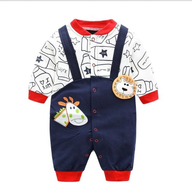 Newborn Unisex Jumpsuits Gentleman Autumn Long Sleeves Rompers Cotton Baby Clothes For Boys Girls Outfits Infantil Costume Wear