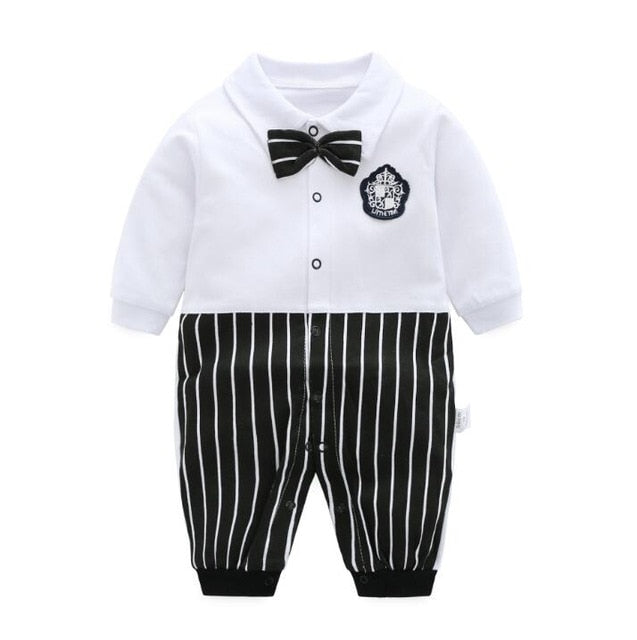 Newborn Unisex Jumpsuits Gentleman Autumn Long Sleeves Rompers Cotton Baby Clothes For Boys Girls Outfits Infantil Costume Wear