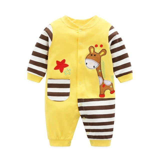 Newborn Unisex Jumpsuits Gentleman Autumn Long Sleeves Rompers Cotton Baby Clothes For Boys Girls Outfits Infantil Costume Wear
