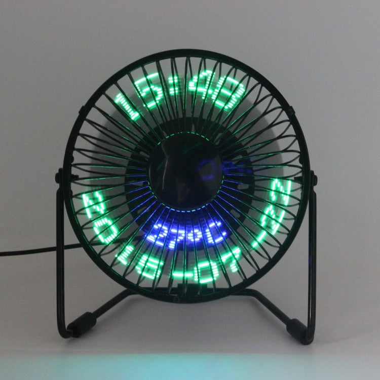USB Fans Mini Time And Temperature Display With LED Light New Cool Gadget