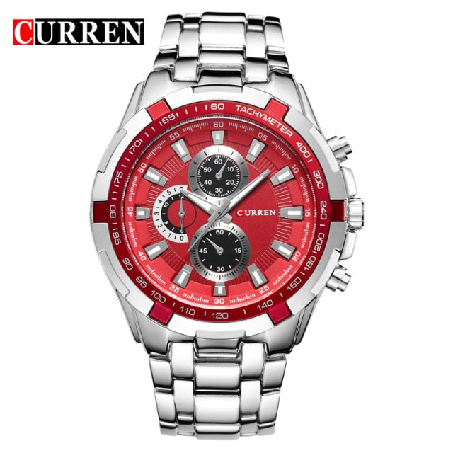 CURREN Watch Men Luxury Brand Watches Black Stainless Steel Male Army Watch Waterproof