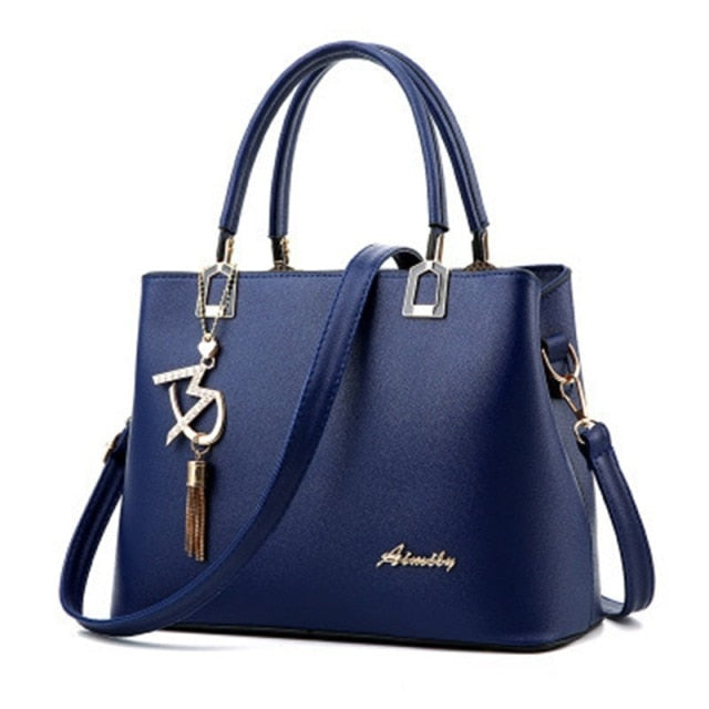 Women Handbags Leather Totes Bag Top-handle Embroidery Crossbody Shoulder Bag Lady Simple Style Hand Bags