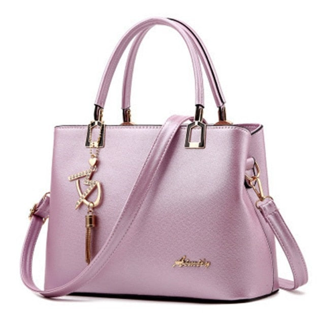 Women Handbags Leather Totes Bag Top-handle Embroidery Crossbody Shoulder Bag Lady Simple Style Hand Bags