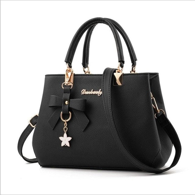 Women Handbags Leather Totes Bag Top-handle Embroidery Crossbody Shoulder Bag Lady Simple Style Hand Bags