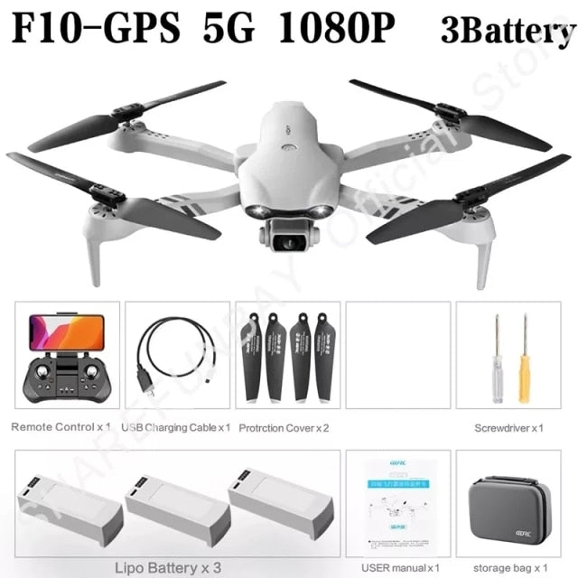 SHAREFUNBAY New F10 Drone 4k Profesional GPS Drones With Camera Hd 4k Cameras Rc Helicopter 5G WiFi Drones