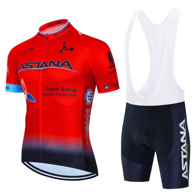 2022 New ASTANA Summer Cycling Jersey Set Breathable Team Mens Cycling Clothing Short And Jersey