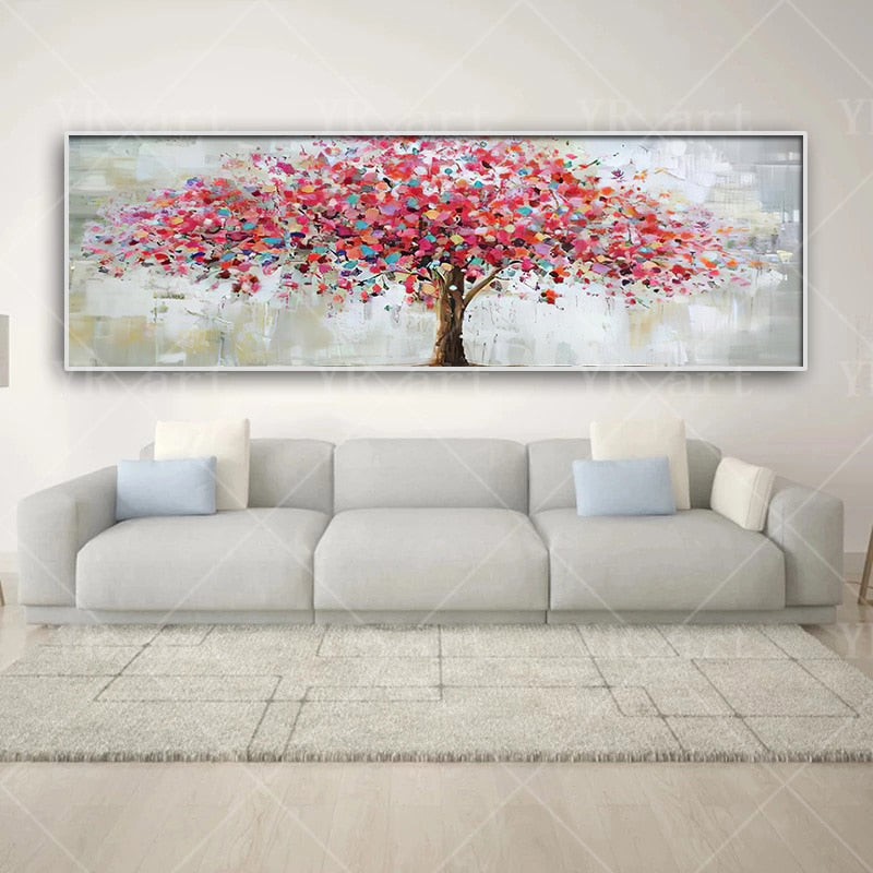 Abstract Oil Painting Trees Landscape Tree Poster Print Modern Living Room Mural Decoration Picture Wall Art Canvas Painting