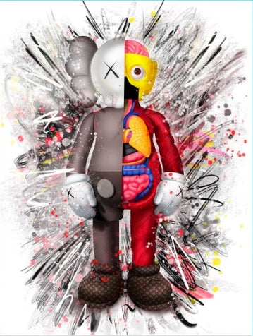Modern Pop Street Art Graffiti Thinking Canvas Painting Trend Cartoon Posters Prints Wall Decorative