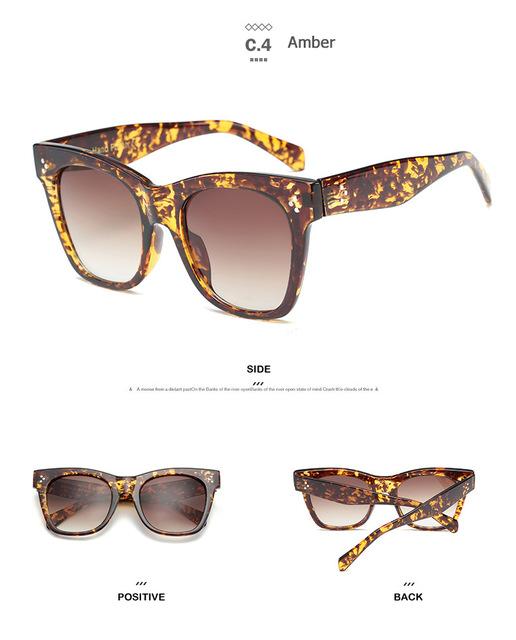 JackJad New Fashion Women 41090 Catherine Style Cat Eye Vintage Design Gradient Sunglasses - Buyhops