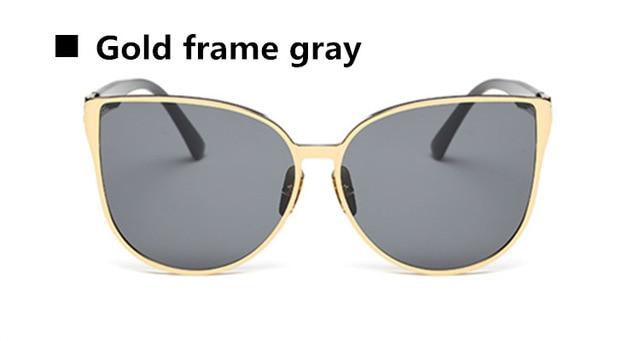 CURTAIN 2019 New Oversize Cat Eye Sunglasses Women Fashion Summer Style Big Size Frame Mirror Sun Glasses Female Oculos UV400 - Buyhops