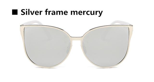 CURTAIN 2019 New Oversize Cat Eye Sunglasses Women Fashion Summer Style Big Size Frame Mirror Sun Glasses Female Oculos UV400 - Buyhops