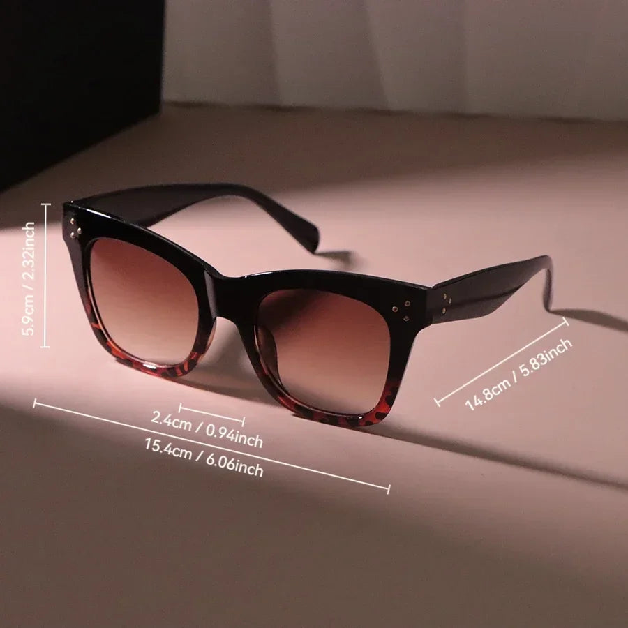 Fashion Square Retro Sunglasses Women Men Vintage Eyewear