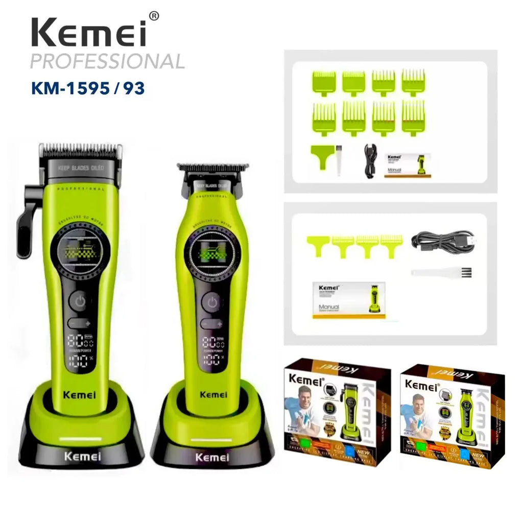 Kemei Professional Hair Clippers External Rotor Motor Hair Trimmers 8000RPM