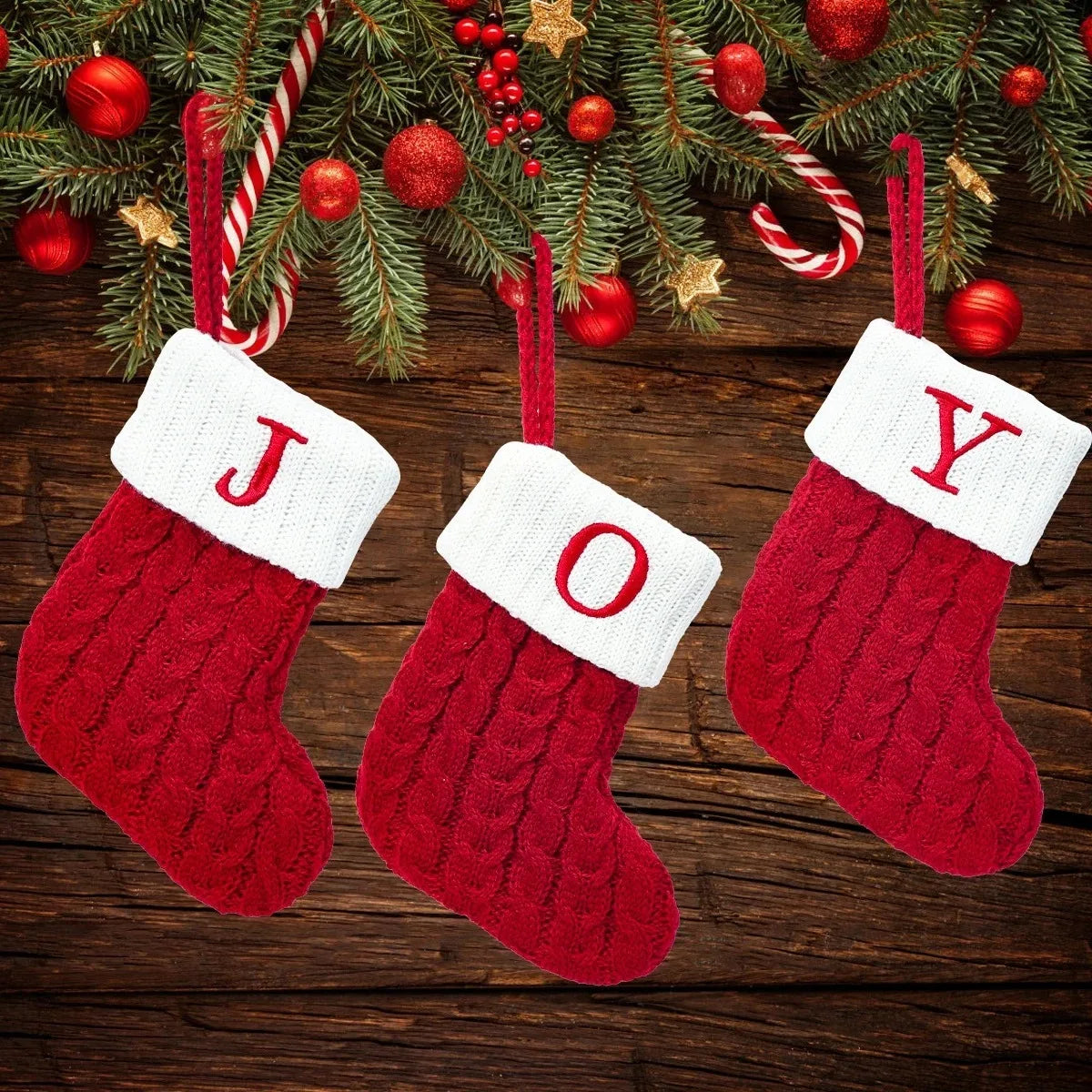 Christmas Alphabet Knitting Socks Christmas Tree Ornaments Christmas Decorations For Home 2024 Navidad Noel 2024 PH276