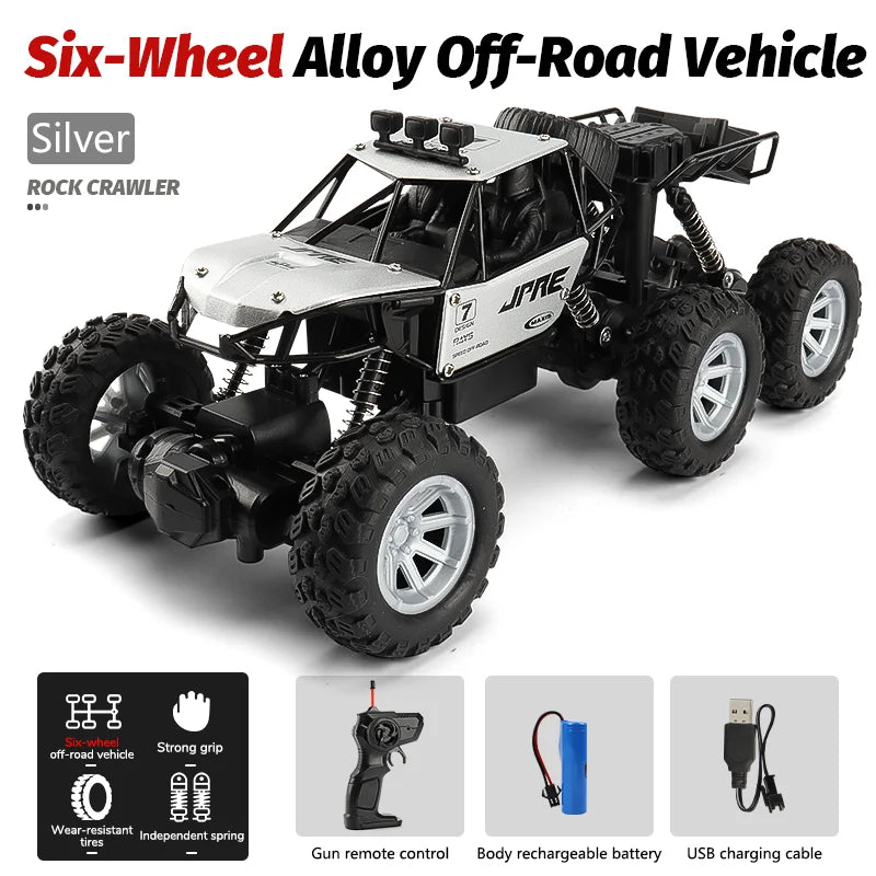 Kid 1:18 Six Wheel Climb Remote Control Off Road Mountainous Alloy Car RC CAR six-Wheeled Wireless Control 2.4G Toy Gifts