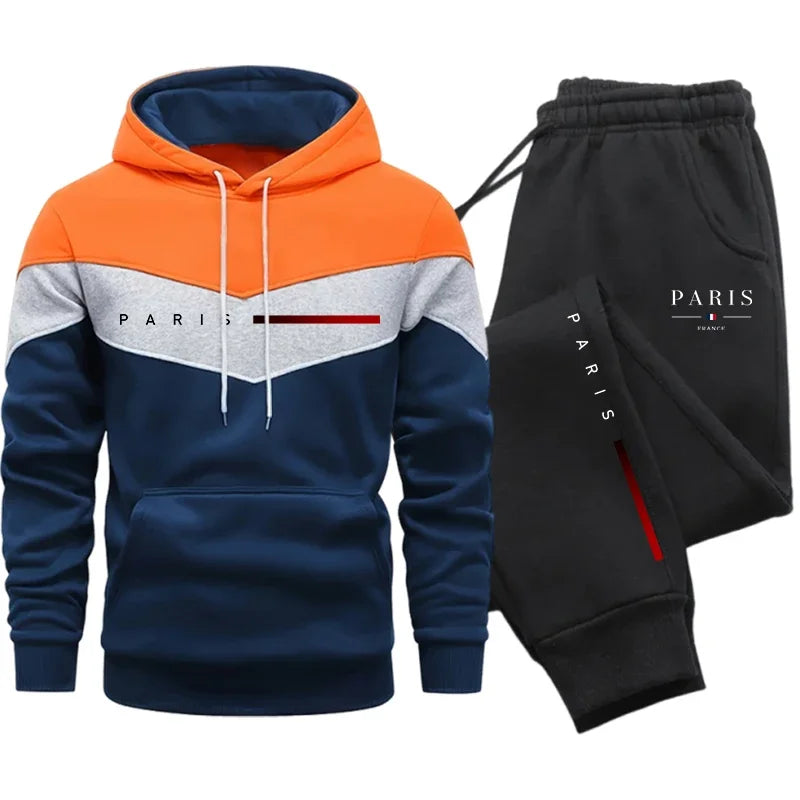 Men's Tracksuit Hoodie & Sweatpants Paris Fashion Sportswear 2pcs Set