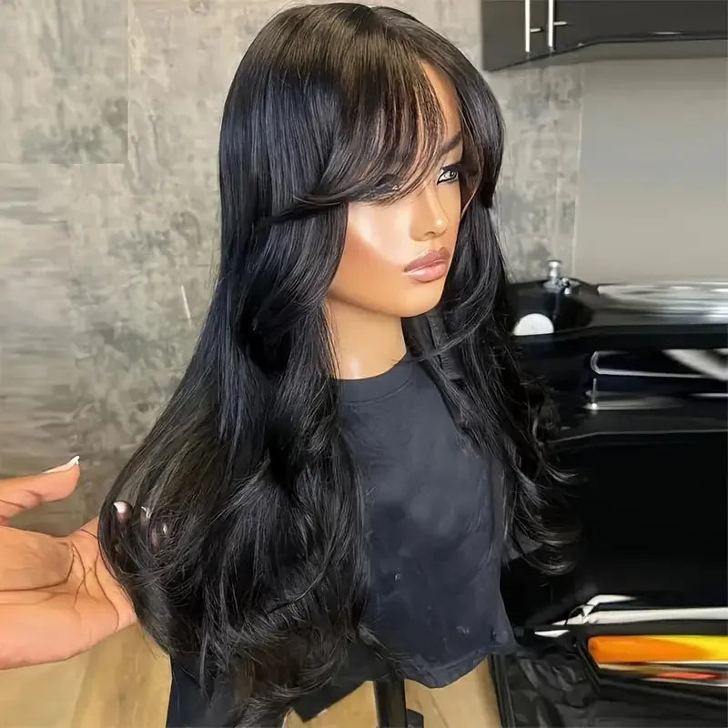 Raw Body Wave 200% Density 30 inch 13x6 HD Lace Front Human Hair Wigs Natural Color