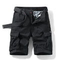 American Style Elastic Shorts Men's Summer Cool Sport Five-Point Pure Cotton Beach Four-Workwear Straight Leg Cargo Shorts