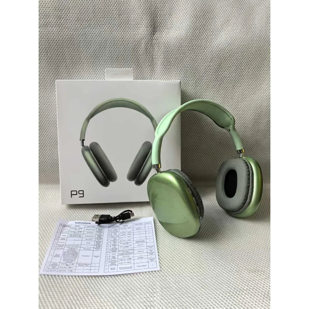New head mounted headphones P9 Bluetooth earphones with high quality and long battery life wireless earphones