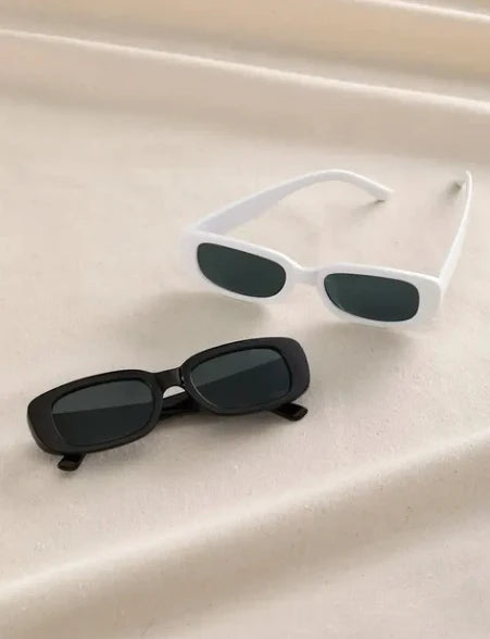 2pcs/3pcs Small Rectangle Frame Sunglasses For Women Men Candy Color Y2K Fashion Sun Glasses Vintage Outdoor Eyewear UV400