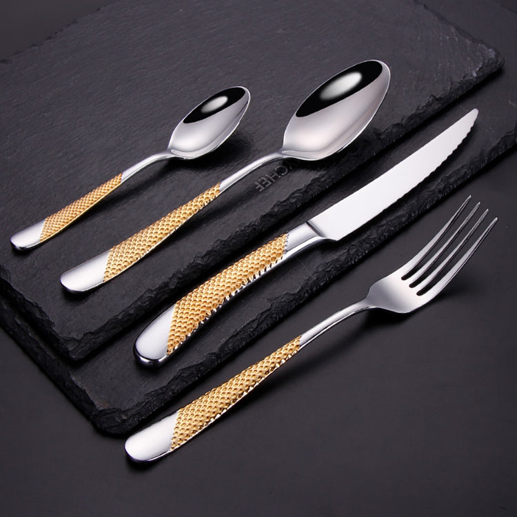 16/20/24/28Pcs Cutlery Set Stainless Steel Western Tableware Luxury Dinner Set Gold Knife Fork Mirror Sliverware Dishwasher Safe