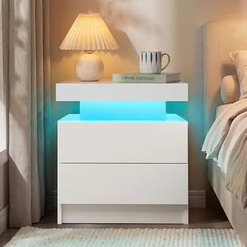 Nightstands Set of 2 LED Night Stand
