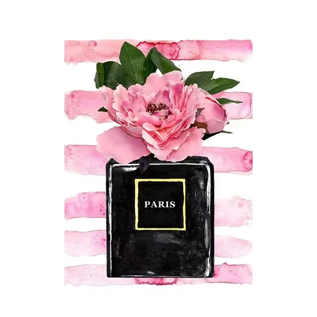 Modern Simple Wall Art Graffiti Fashion Paris Perfume Bottle HD Canvas Print Poster Home Living Room Bedroom Decoration