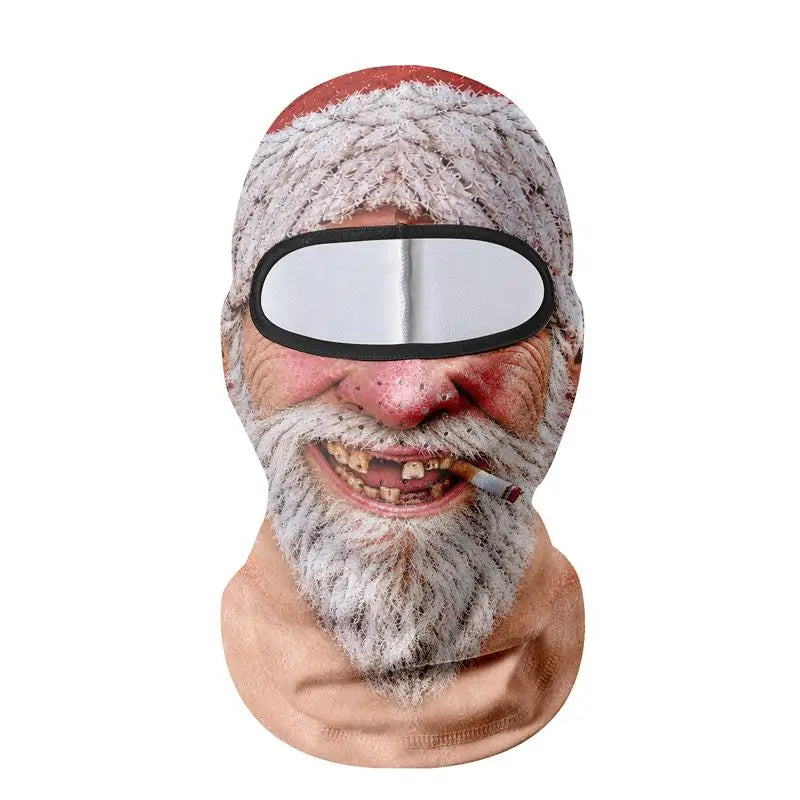 Funny Old Man Ski Mask Realistic Face Balaclava Summer Winter 3D Printed Full Face Mask for Skiing Snowboarding Outdoor Sports