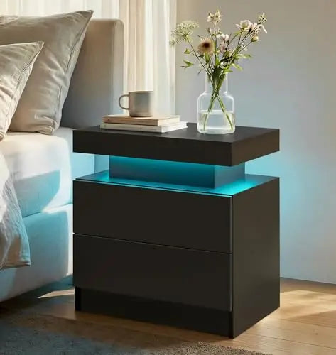 Nightstands Set of 2 LED Night Stand