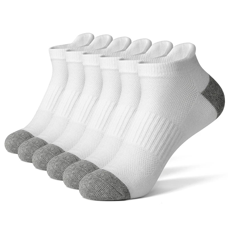 AOTOLK 6/12 Pairs Cotton Man and Women Socks Sports Solid Colors