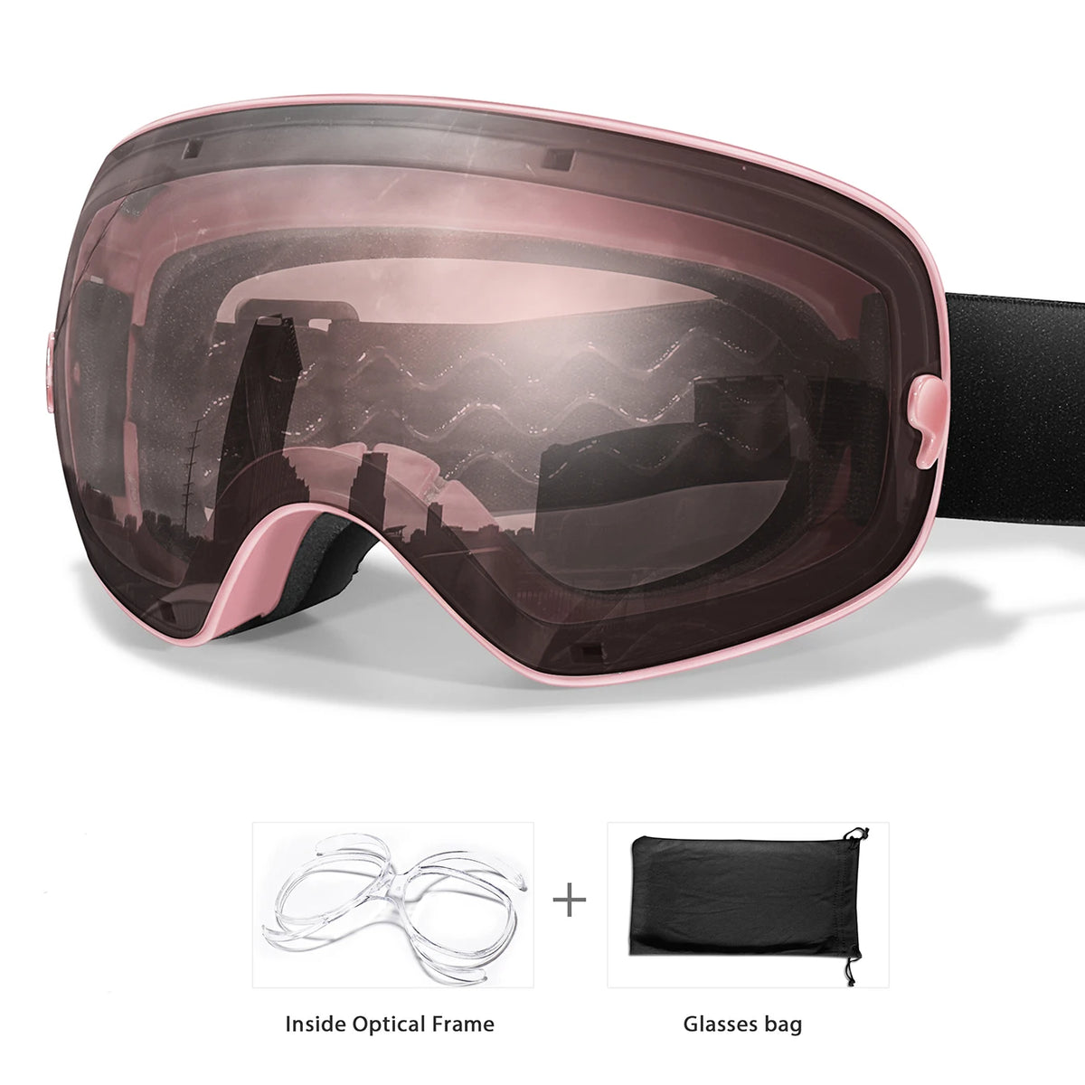 Lens Anti-Fog Ski Goggles for Men Women - Skiing Snowboard Outdoor Sports UV Protection