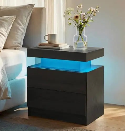 Nightstands Set of 2 LED Night Stand