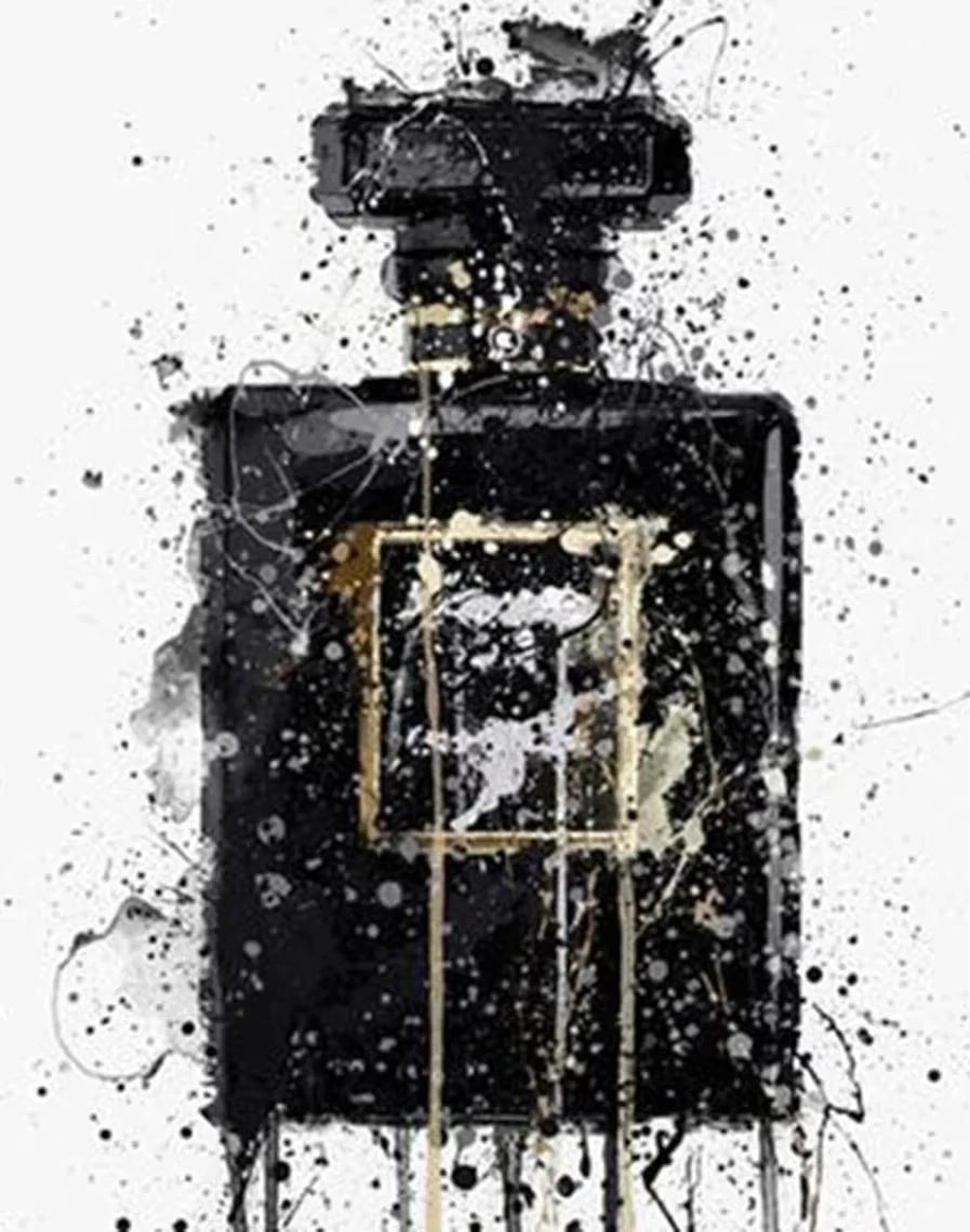 Modern Simple Wall Art Graffiti Fashion Paris Perfume Bottle HD Canvas Print Poster Home Living Room Bedroom Decoration