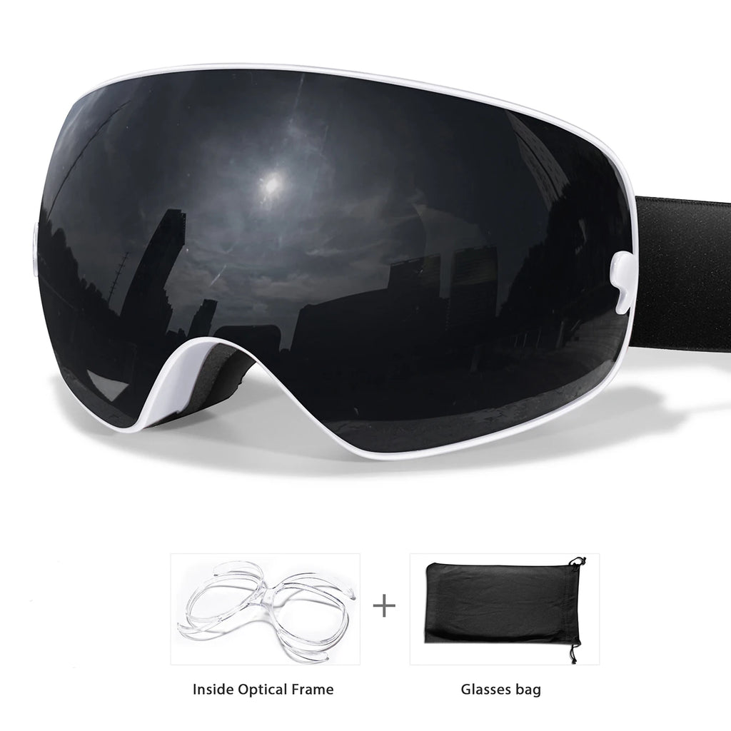 Lens Anti-Fog Ski Goggles for Men Women - Skiing Snowboard Outdoor Sports UV Protection