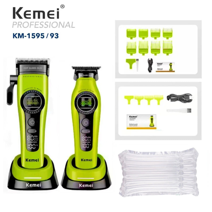 Kemei Professional Hair Clippers External Rotor Motor Hair Trimmers 8000RPM
