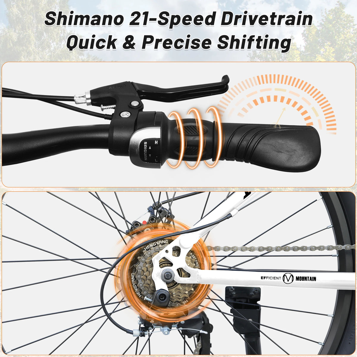 26 Inch Folding Mountain Bike, 21 Speed Full Suspension High-Carbon Steel MTB Dual Disc Brake
