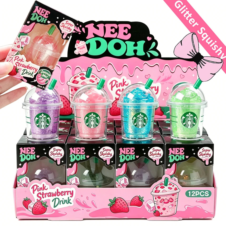 Cute Iced Coffee Cup Squishy  Portable Mini Drink Cup