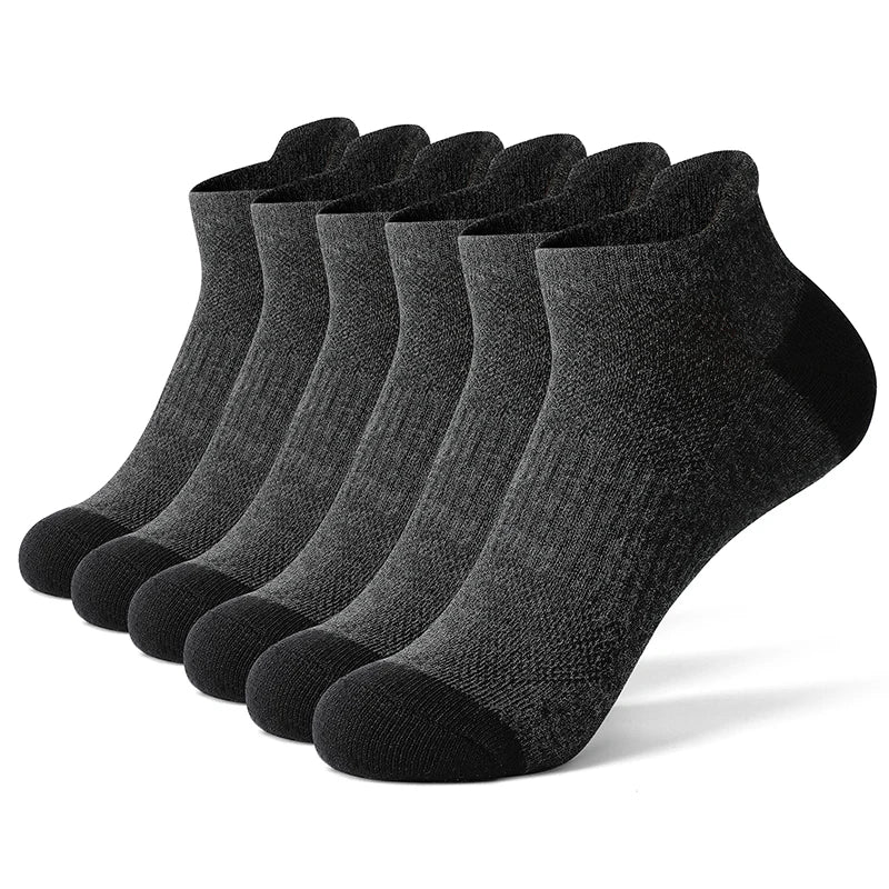 AOTOLK 6/12 Pairs Cotton Man and Women Socks Sports Solid Colors