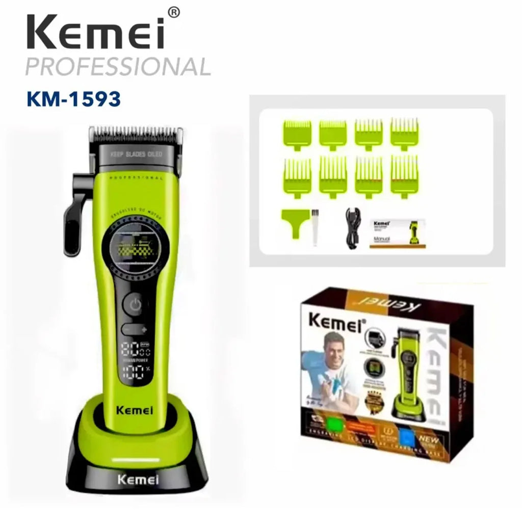 Kemei Professional Hair Clippers External Rotor Motor Hair Trimmers 8000RPM