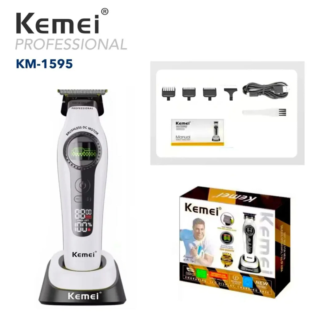 Kemei Professional Hair Clippers External Rotor Motor Hair Trimmers 8000RPM