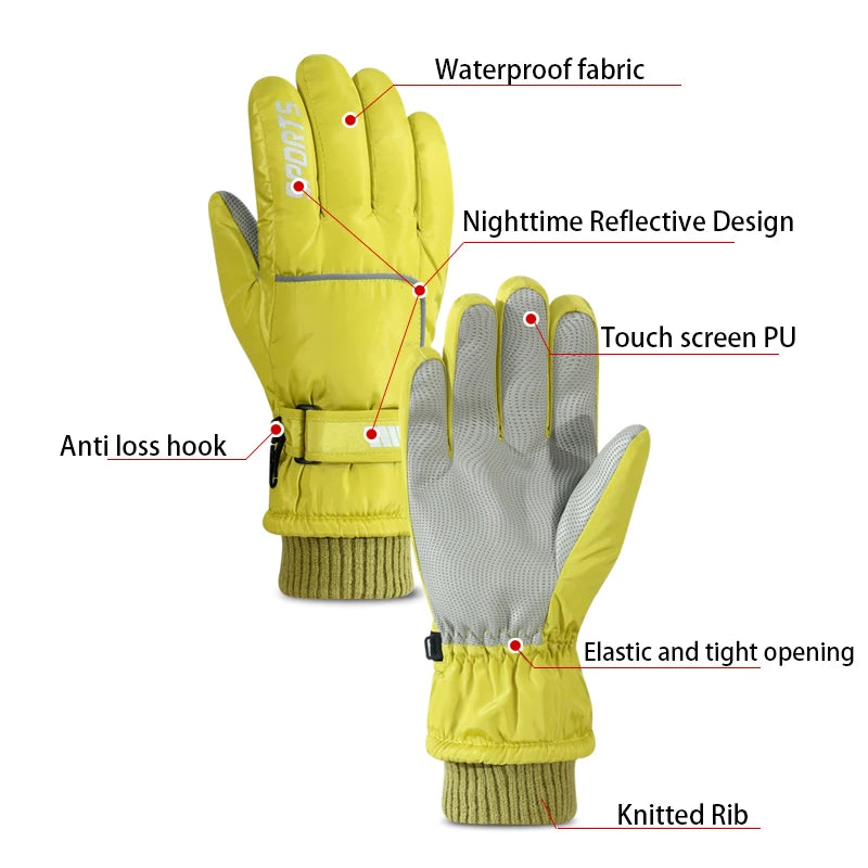Professional Winter Warm Snow Gloves Waterproof