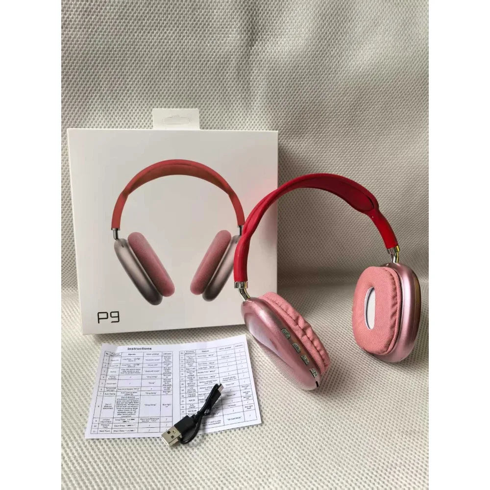 New head mounted headphones P9 Bluetooth earphones with high quality and long battery life wireless earphones