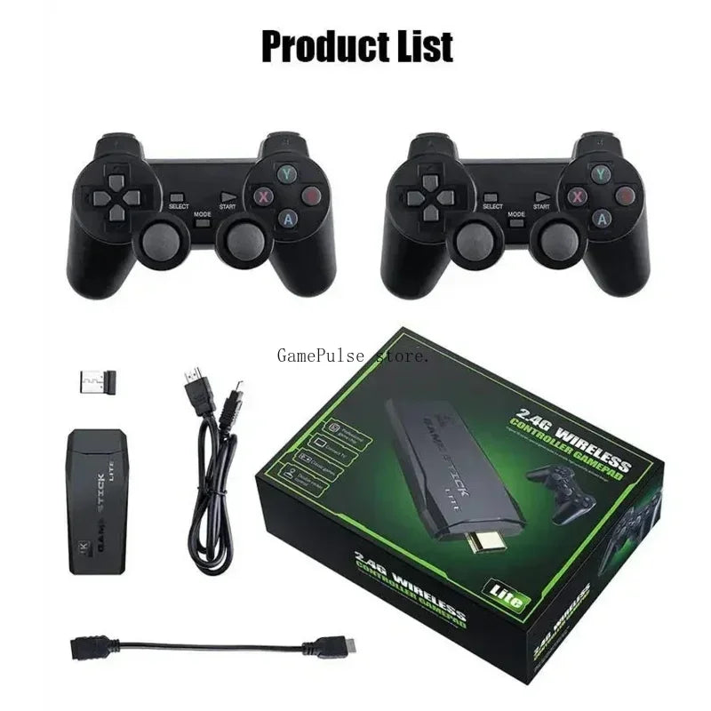 M8 Video Game Stick 4K HDMI Output Plug and Play Nostalgic Game Box Built-in 9 Classic Emulators 4K HD Retro Game Console for TV