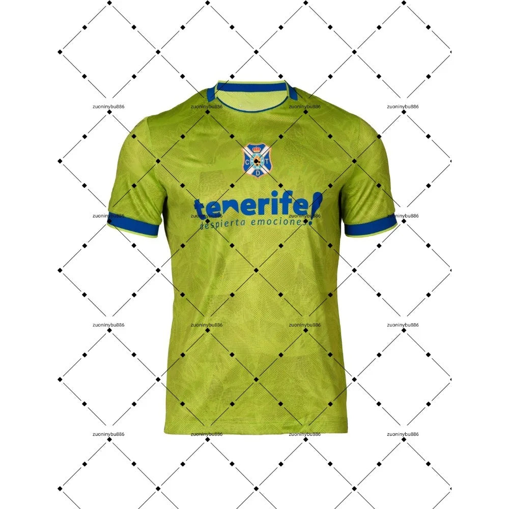 2026-27 CD Tenerife Home and Away Jerseys, T-shirts with Digital Printing Patterns, Sports Breathable Short Sleeves
