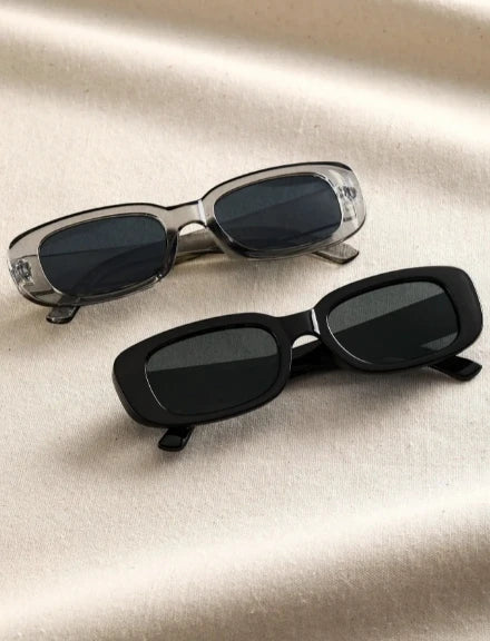 2pcs/3pcs Small Rectangle Frame Sunglasses For Women Men Candy Color Y2K Fashion Sun Glasses Vintage Outdoor Eyewear UV400