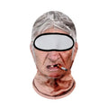 Funny Old Man Ski Mask Realistic Face Balaclava Summer Winter 3D Printed Full Face Mask for Skiing Snowboarding Outdoor Sports