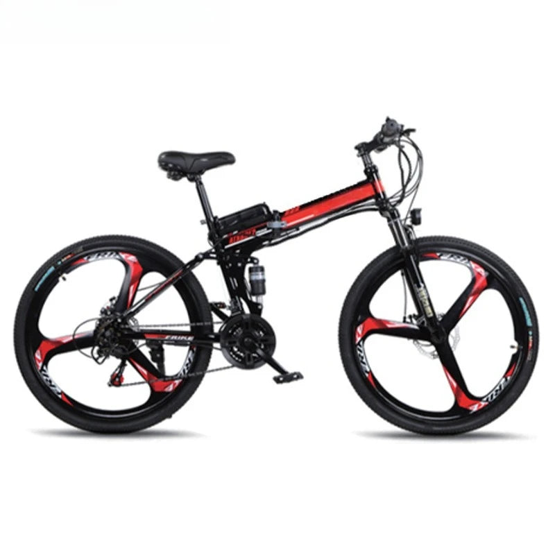 Lithium battery folding mountain bike power double shock absorber