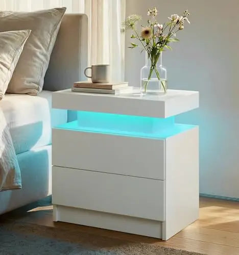 Nightstands Set of 2 LED Night Stand